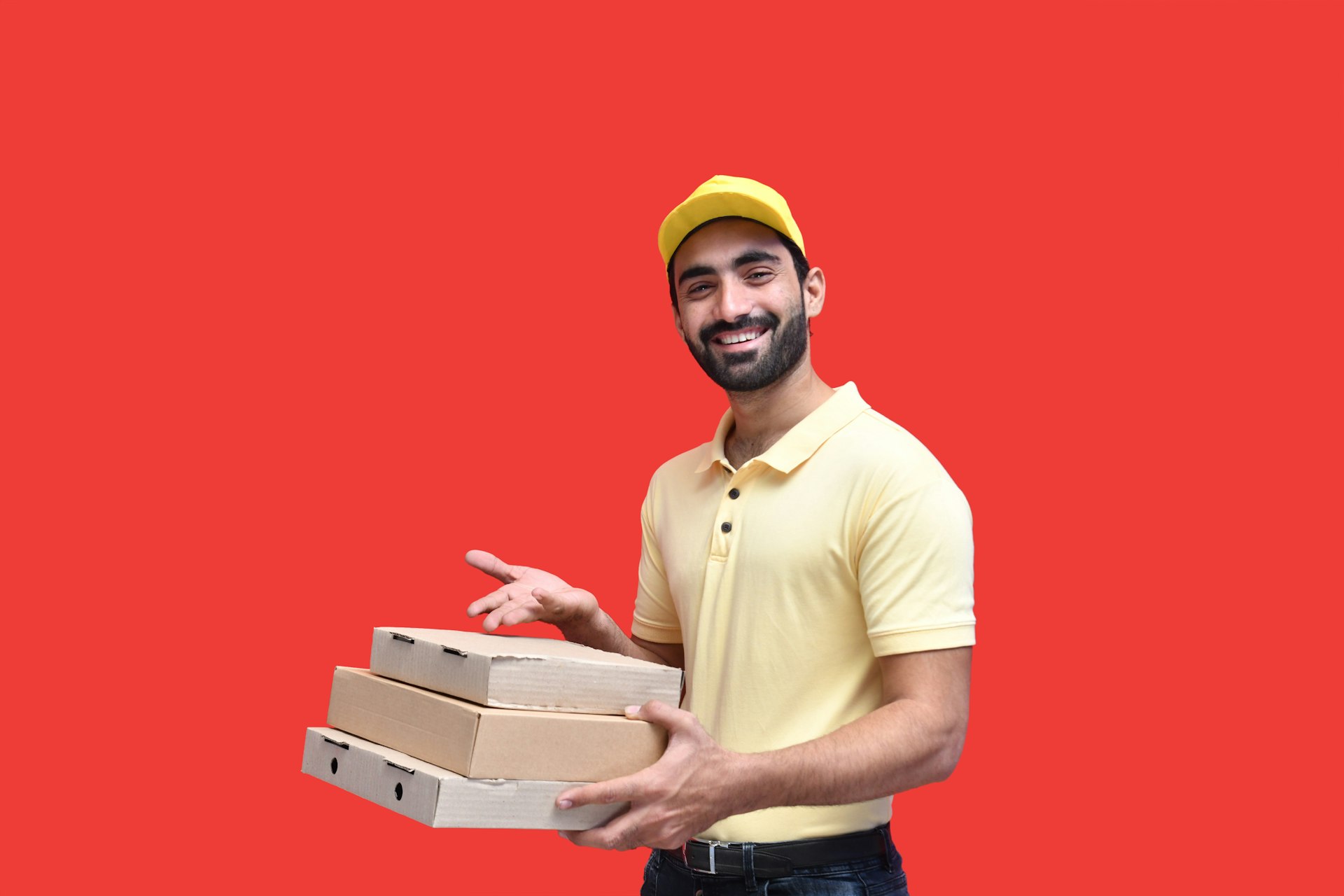 a man holding a box
